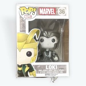 Funko Pop! Marvel Loki Vinyl Bobble-head #36 Figure - Black and Silver Figure